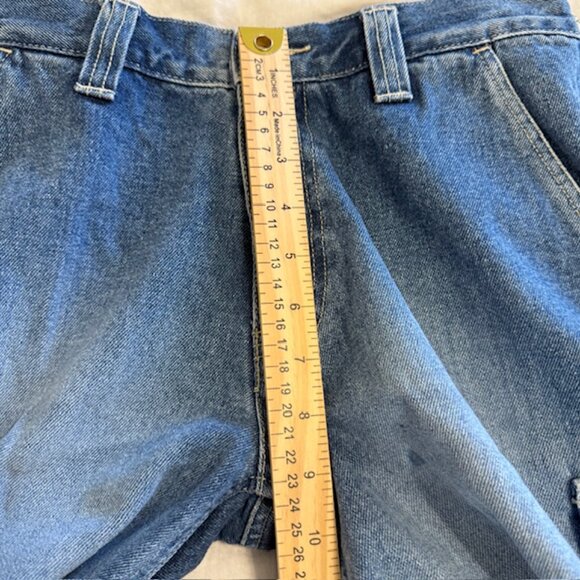 Vintage Y2K Purple Heart Cargo Carpenter Denim Shorts Women's Size 7/8 Blue - Picture 7 of 10